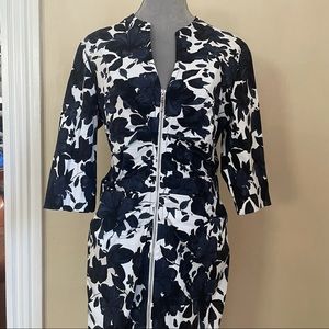 Joseph Ribcoff Floral Zip Up Dress